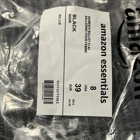 NWT Amazon essentials black ballet flat size 8 - Picture 7 of 7